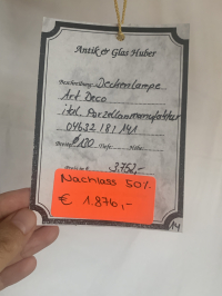 Deckenlampe Art Deco ital. Porzellanmanufaktur