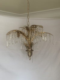 Lüster vergoldet mit original Swarovski Strassbehang