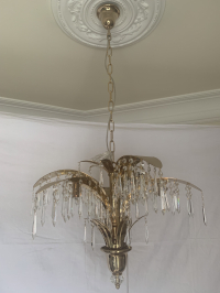 Lüster vergoldet mit original Swarovski Strassbehang