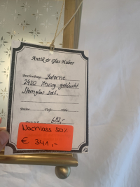 Laterne 2420 Messing gebürstet mit Sternglas satiniert