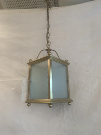 Laterne 2420 Messing gebürstet mit Sternglas satiniert