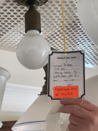 Schöne Deckenlampe messing Antik