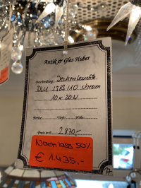 Deckenleuchte in Chrom mit Sternmotiv