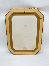 Spiegel achteckig mit goldfarbener Einfassung