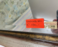 Spiegel achteckig mit goldfarbener Einfassung