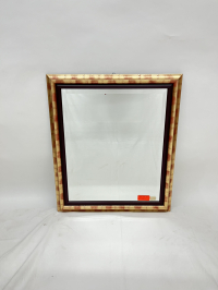Spiegel mit gold- und rostbraunem Rahmen