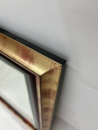 Spiegel mit gold- und rostbraunem Rahmen