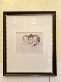 2x Kunstdruck mit drei Komponisten