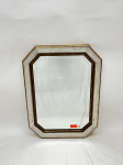 Spiegel achteckig mit goldfarbener Einfassung